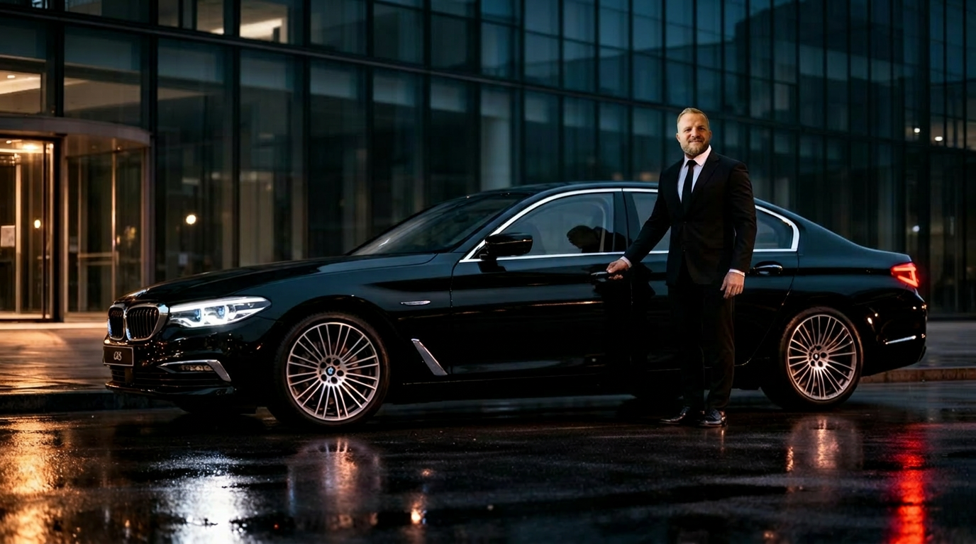 Czarne BMW 525 z kierowcą — TOO4YOU transport VIP